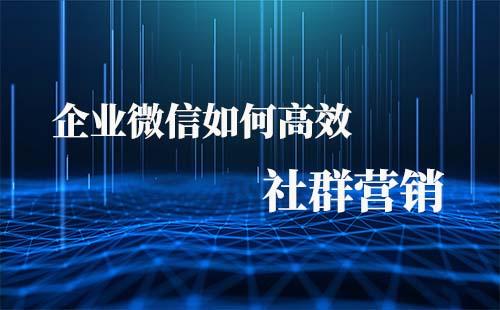 如何利用企業(yè)微信高效玩轉社群