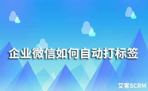 企業(yè)微信可以自動打標(biāo)簽嗎