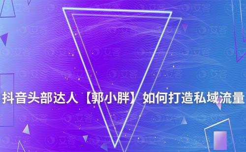 抖音頭部達(dá)人【郭小胖】如何通過私域?qū)崿F(xiàn)高效增長