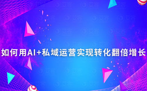 如何用AI+私域運(yùn)營實(shí)現(xiàn)轉(zhuǎn)化翻倍增長